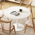 Black Round Dining Table 31.5" with Pedestal Base N644