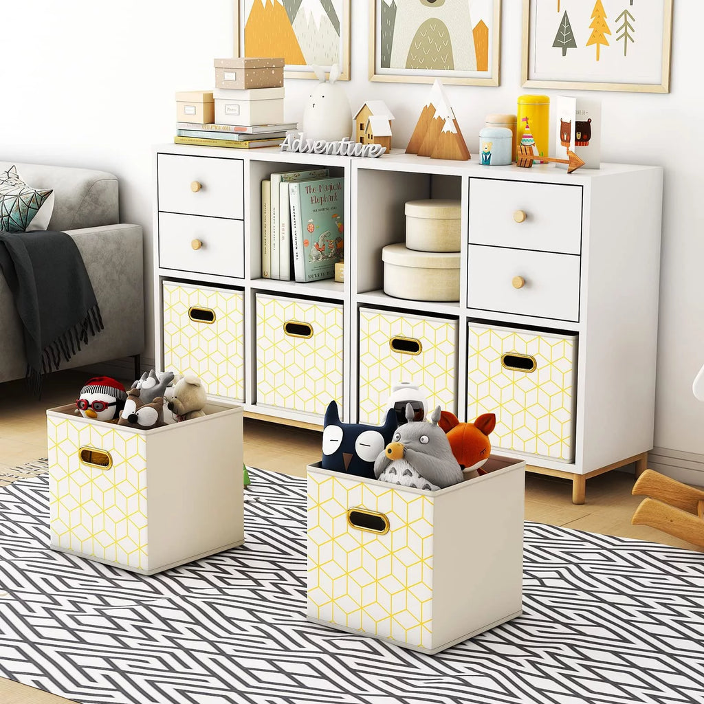 Set of 6 Collapsible Storage Cubes with Handles P9569