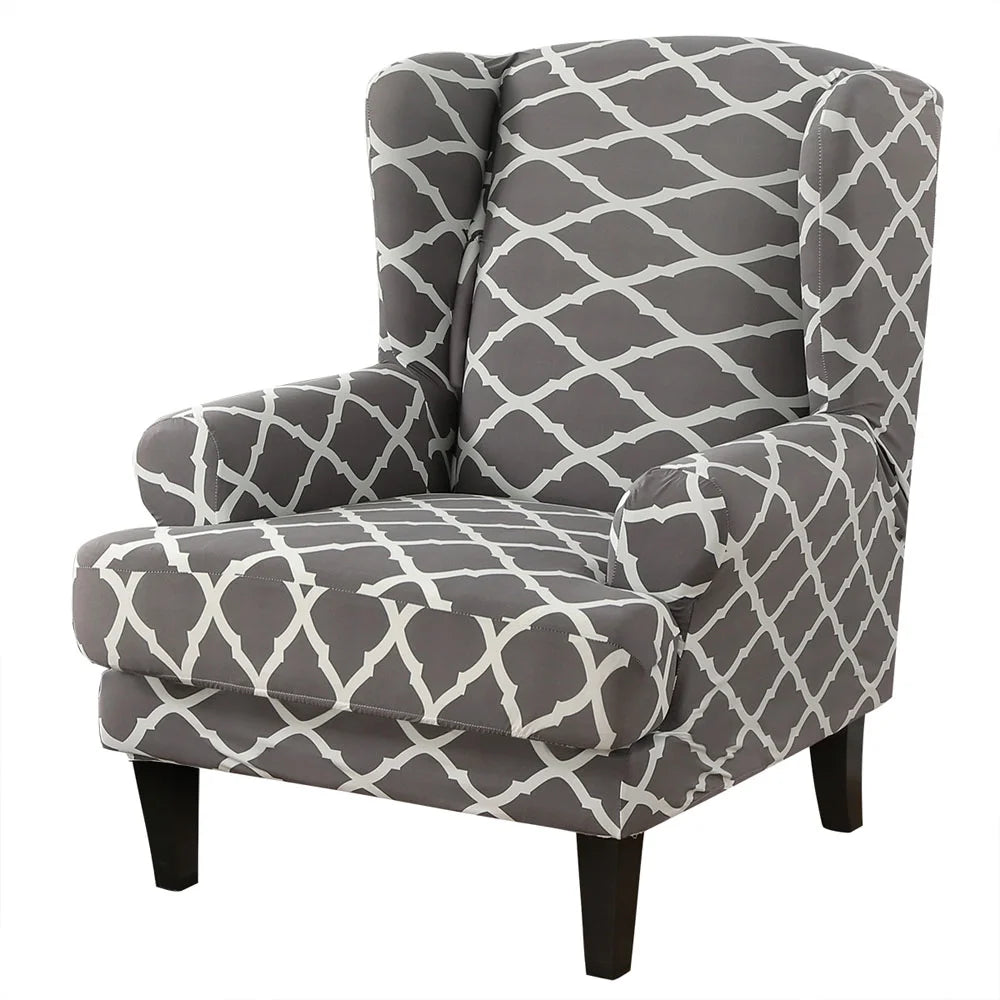 2-Piece Wing Chair Slipcover F47314