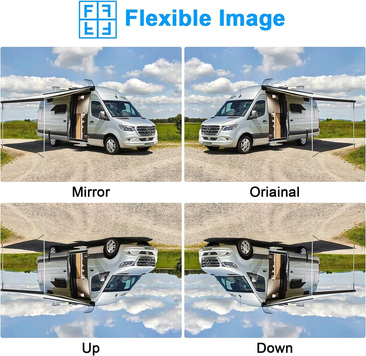 HD 1080P Wireless Backup Camera with 5 Inch Split Screen P1150