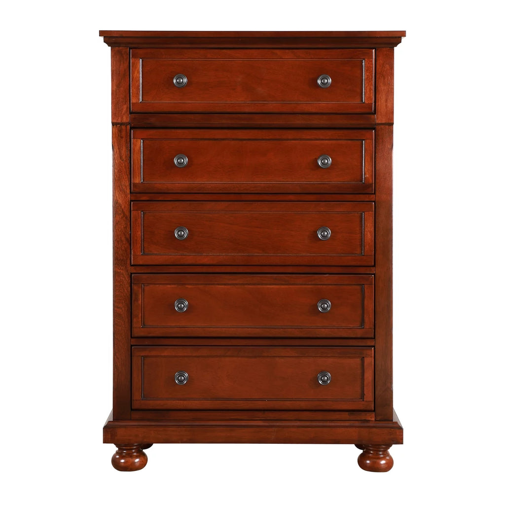 Cherry 5 Drawer Chest R7576