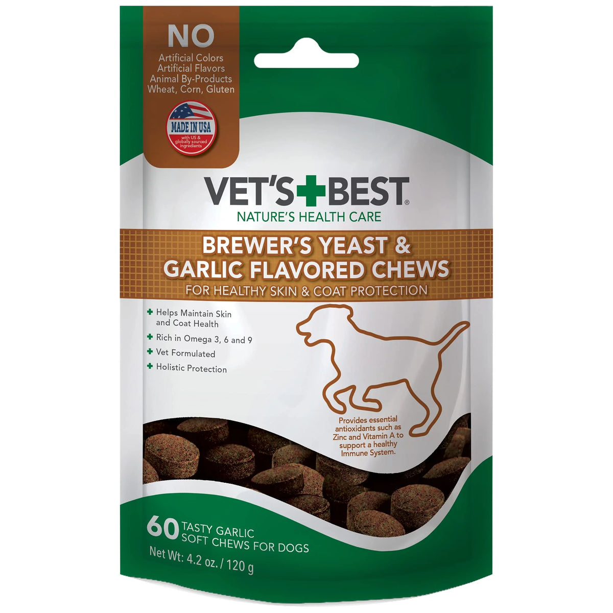 Yeast & Garlic Chews for Dogs 60 Count V7202