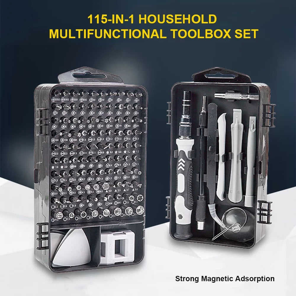115-In-1 Household Toolbox Set with 98 Bits O165061