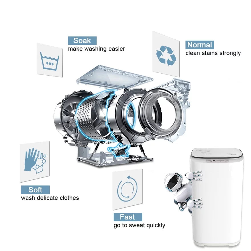 Compact 8 lbs Top Load Washer and Spin Dryer U8492