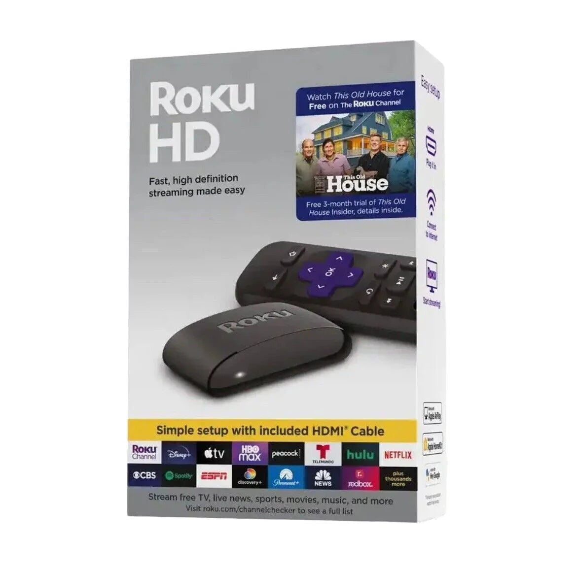 HD Streaming Media Player with Remote and HDMI Cable J335