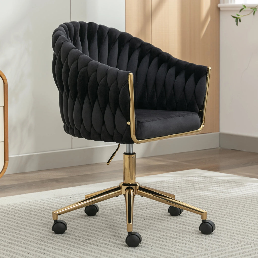 Black Adjustable Velvet Leisure Chair K370766