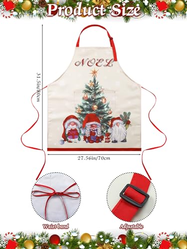 6 Pcs Christmas Aprons with Pockets E137