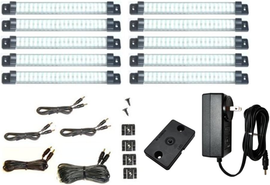 Under Cabinet LED Lighting Kit 10 Panels Warm White Dimmable Z98927