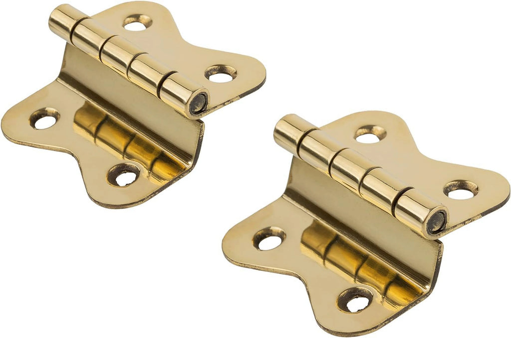 Solid Brass Cabinet Hinges 4 Pairs Y94359