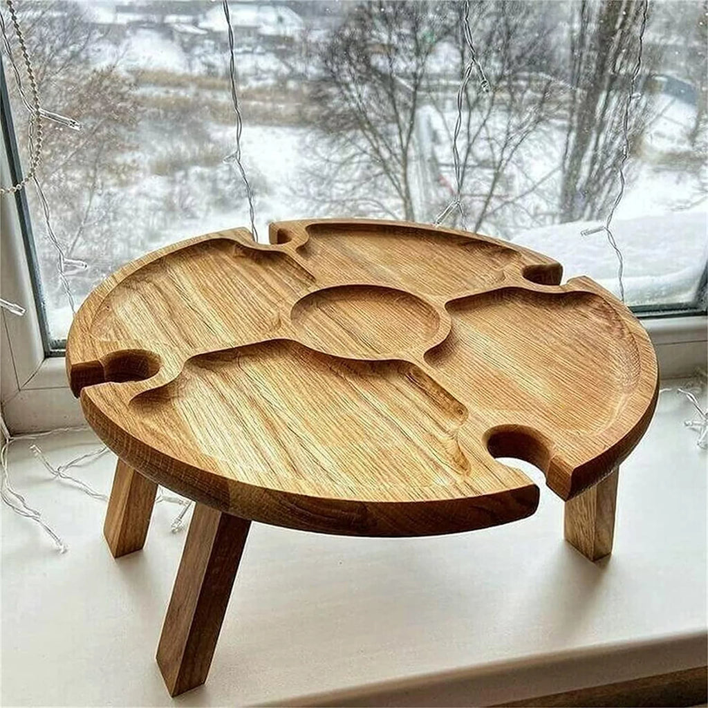 Wooden Round Folding Table A41647