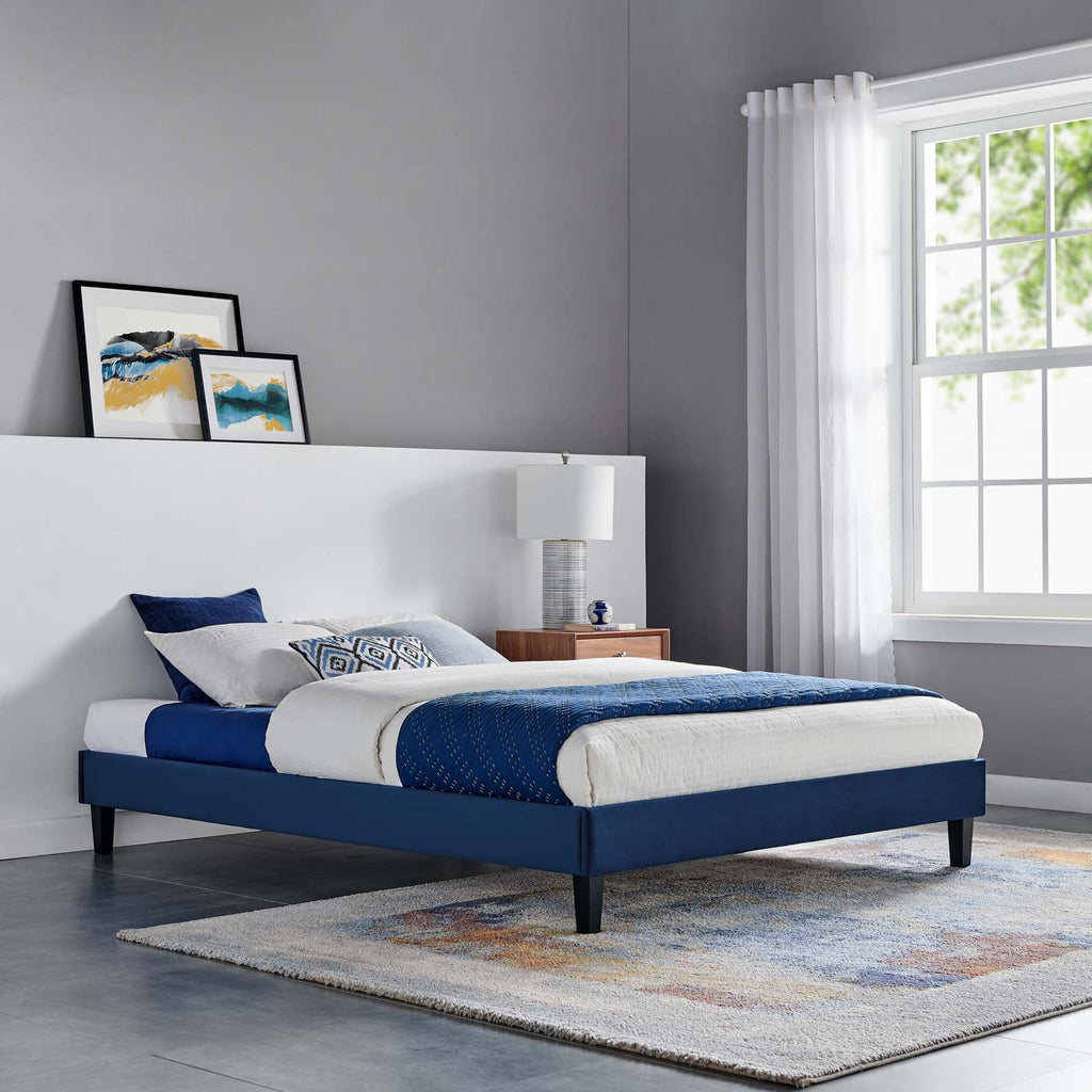 Full Size Velvet Platform Bed Frame G281221