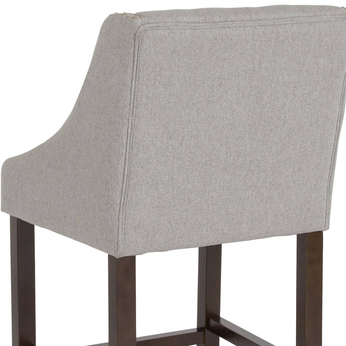 Light Gray Fabric Tufted Counter Height Stool G8212