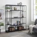 5 Tier Black Metal Bookcase K9577