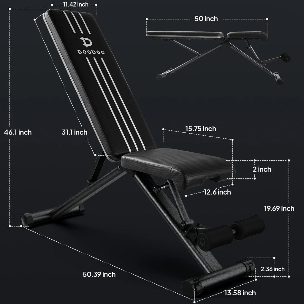 Foldable Adjustable Weight Bench P723