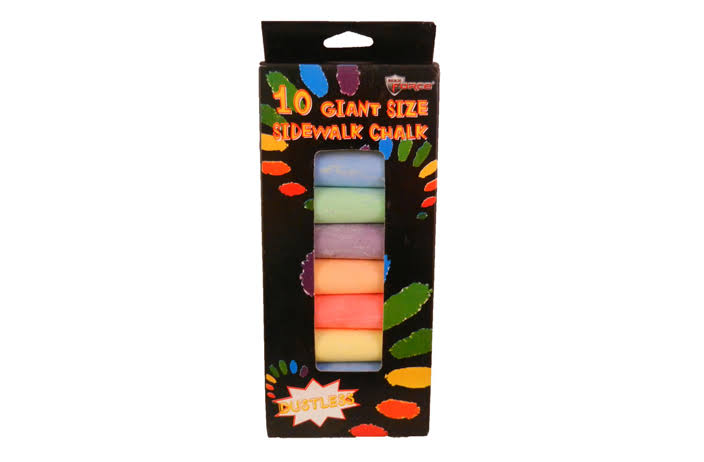 Giant Size Sidewalk Chalk Assorted Color 48 per Pack S1941