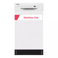 White 18 in. Built-In Dishwasher with Stainless Steel Tub E492