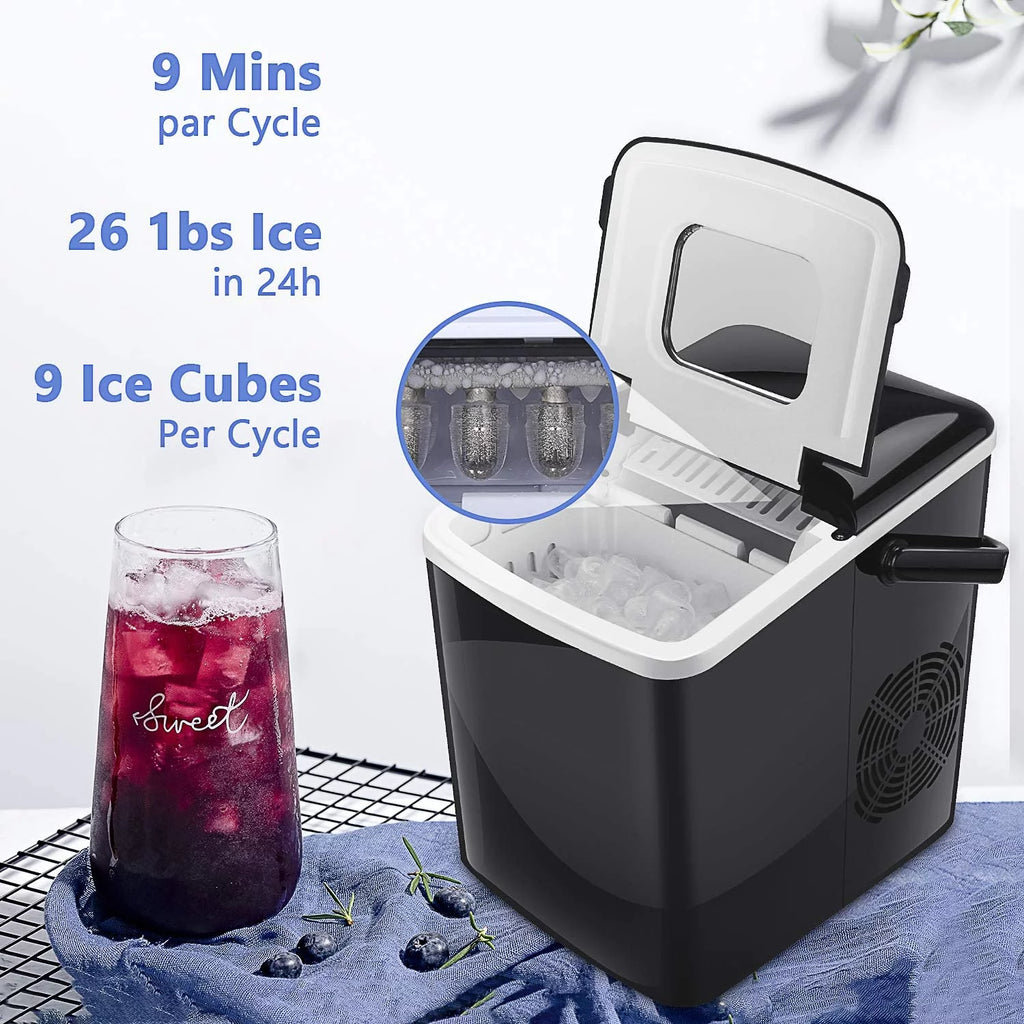 Portable Countertop Ice Maker with 2 Ice Cube Sizes V2097