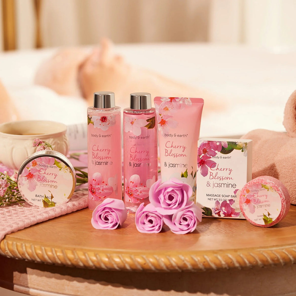 8 Pcs Cherry Blossom & Jasmine Spa Gift Sets L3405