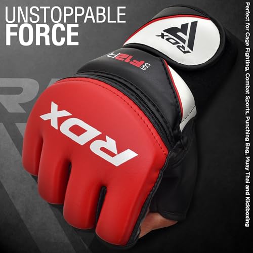 MMA Gloves Half Finger Adjustable Maya Hide Leather E501941