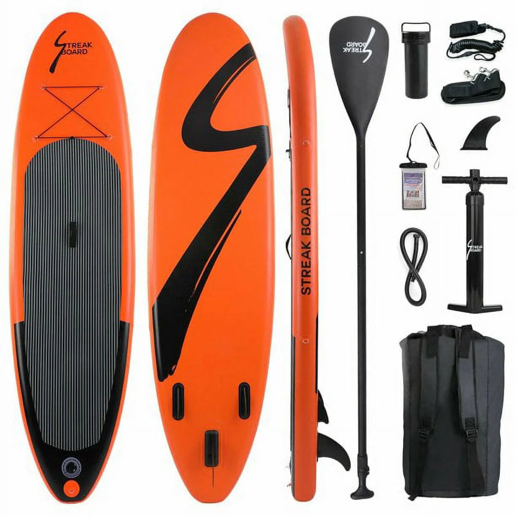 10' Inflatable Stand Up Paddle Board with Paddle, Leash, Pump & Backpack L55113
