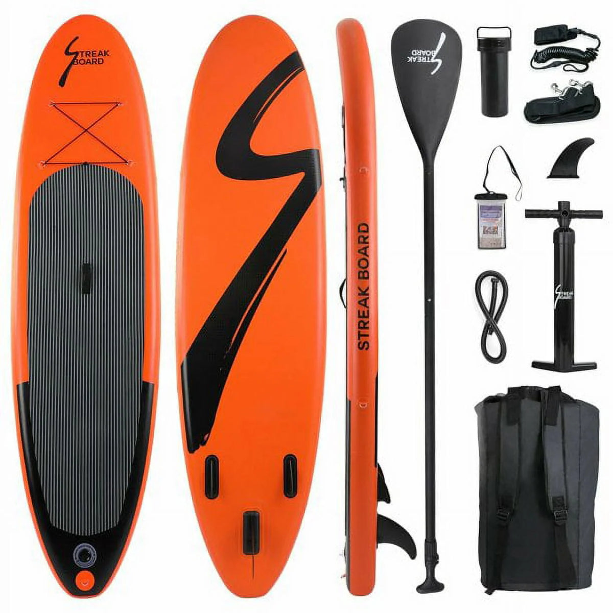 10' Inflatable Stand Up Paddle Board with Paddle, Leash, Pump & Backpack L55113