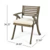 Acacia Wood 7 Piece Dining Set with Cushion S217