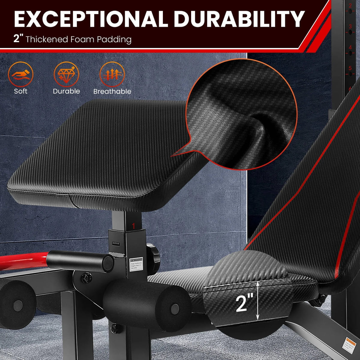 Adjustable Weight Bench Set with Squat Rack A5028