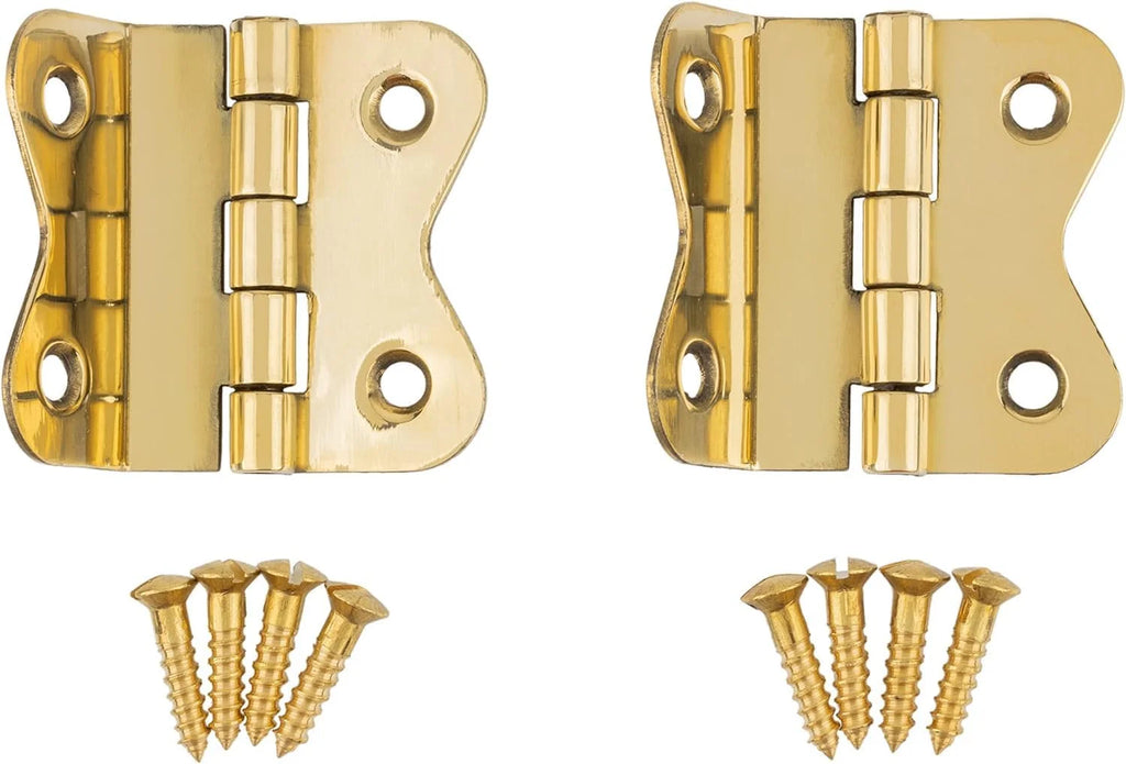 Solid Brass Cabinet Hinges 4 Pairs Y94359