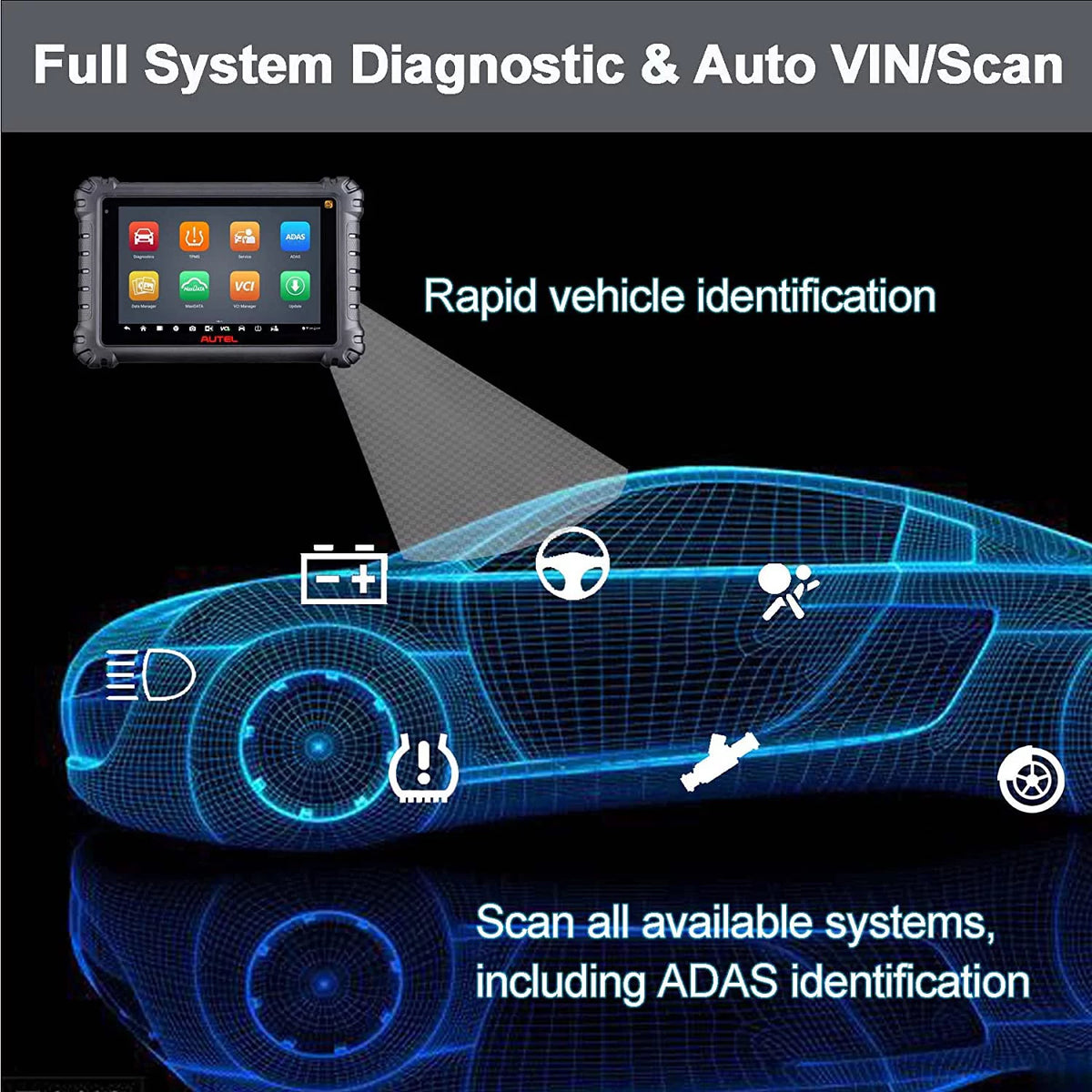 2022 Full System Diagnostic Tool OBD2 Scanner H445352