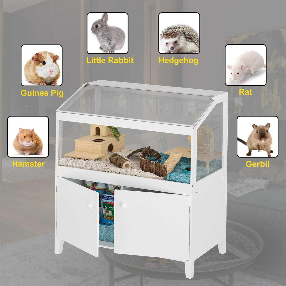 Hamster Cage with Storage Cabinet H7550