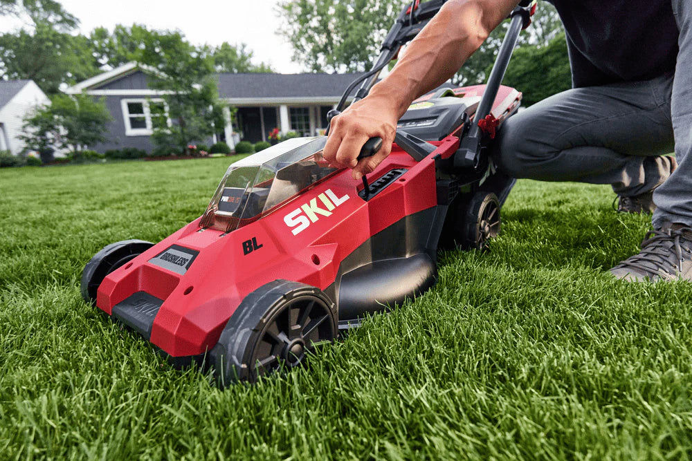 20V Brushless Lawn Mower Kit with Two 4.0 Ah Battery and Dual Port Charger T154036