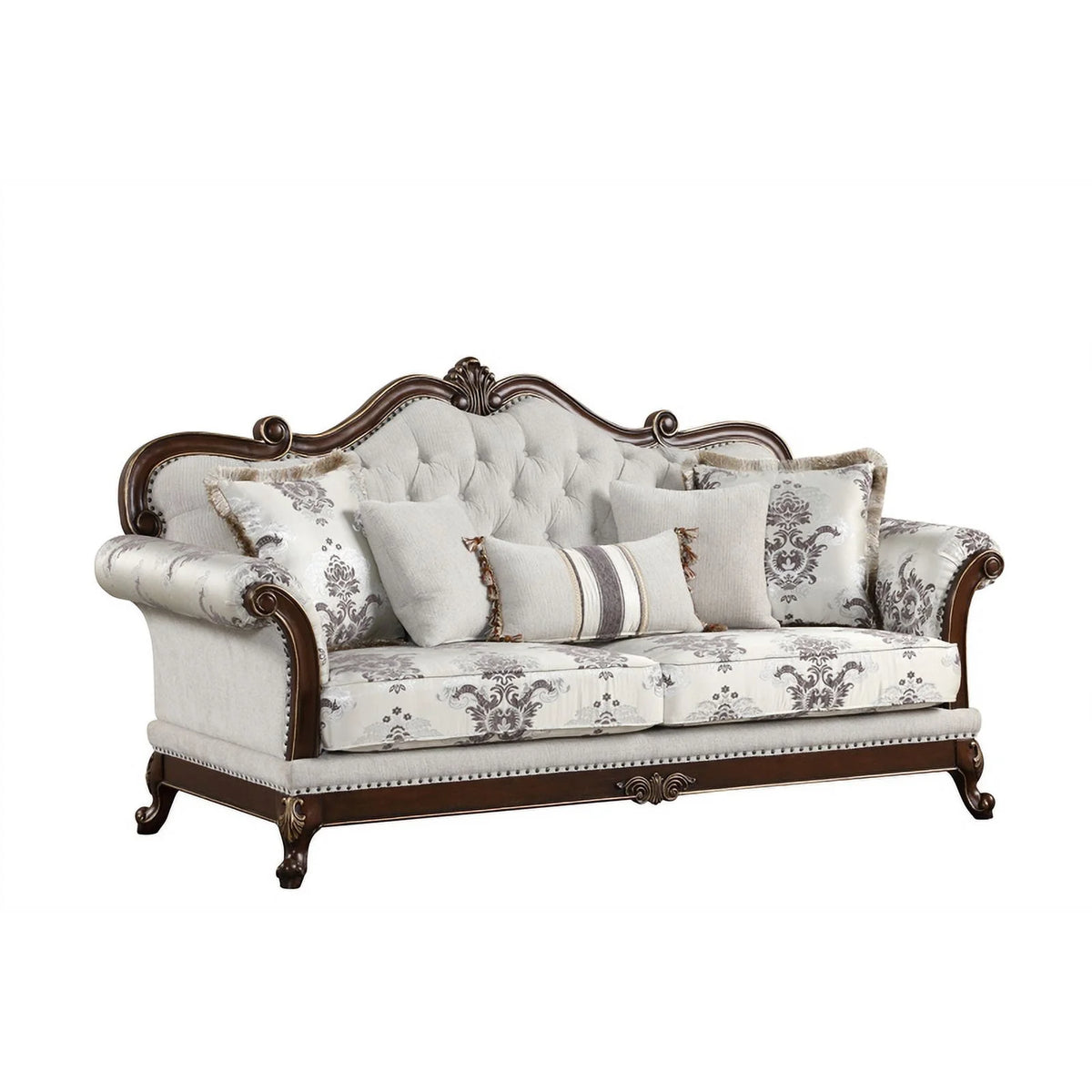 White 2PC Tufted Living Room Set S942