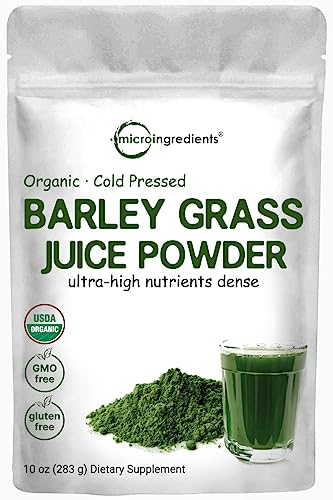 Organic Barley Grass Juice Powder, 10 Ounce, Cold Pressed, Vegan Y64715
