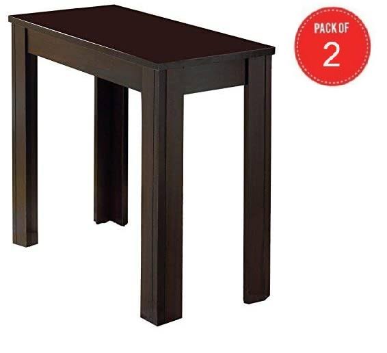 Cappuccino Finish Accent Side Table Set of 2 X176