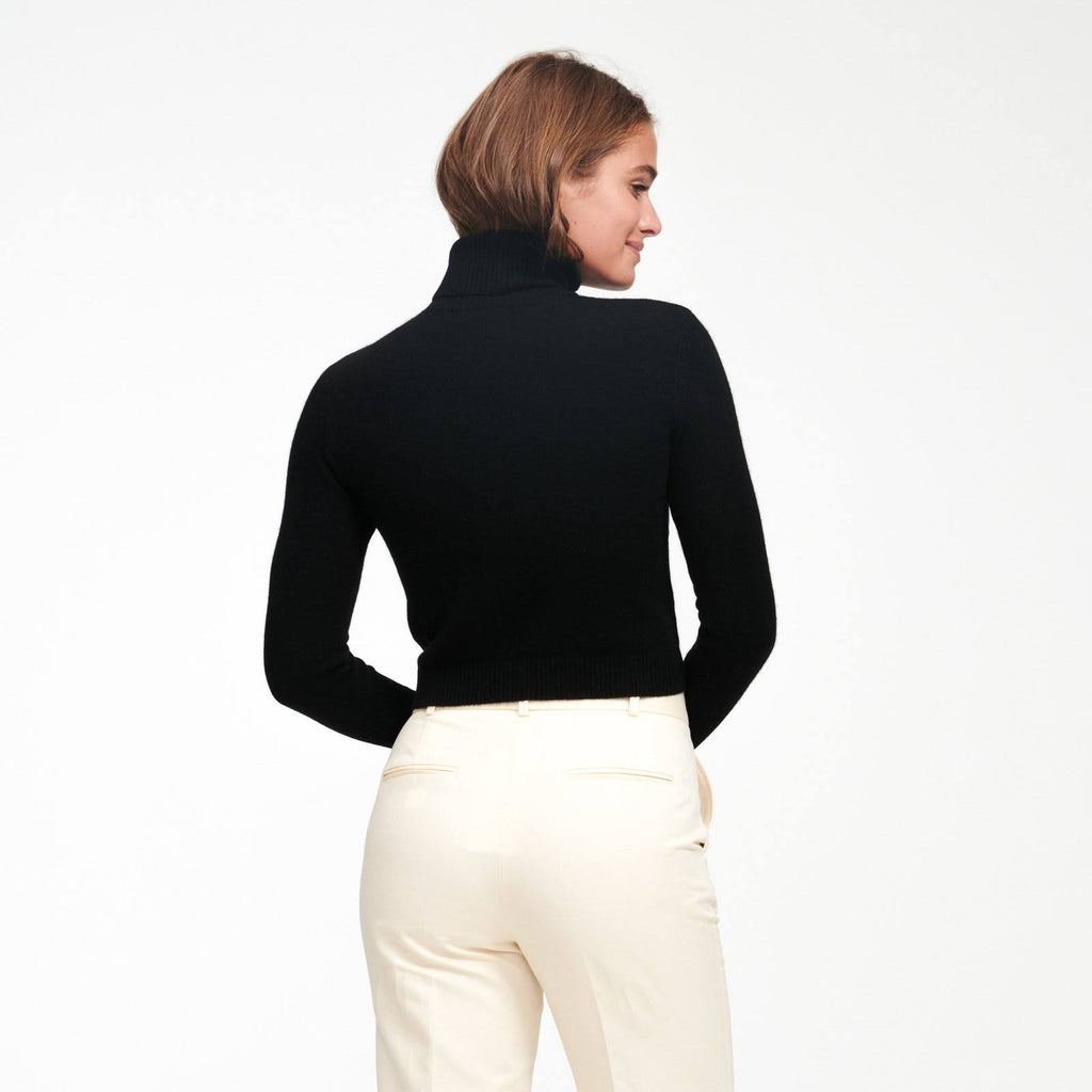 Cashmere Cropped Turtleneck F145257