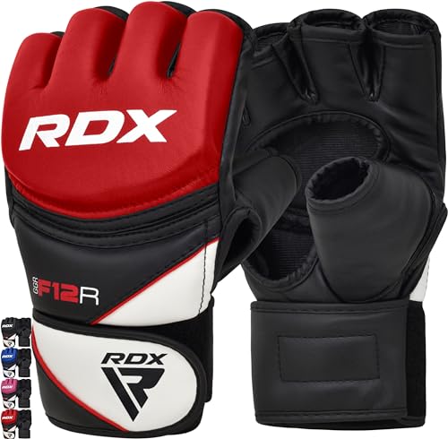 MMA Gloves Half Finger Adjustable Maya Hide Leather E501941