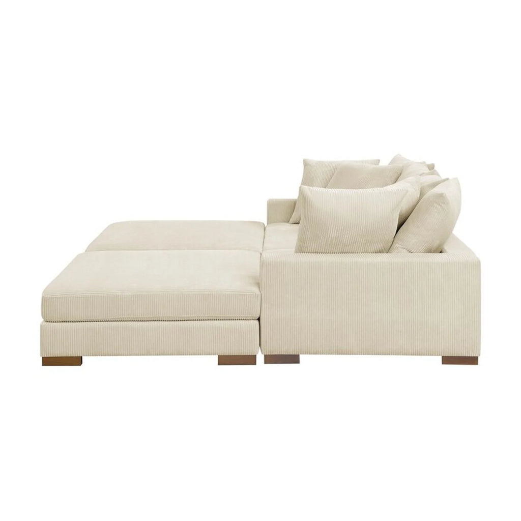Corduroy Upholstered Sectional M659