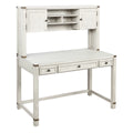 Champagne Oak Engineered Wood Desk with Hutch F252