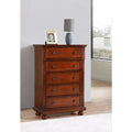 Cherry 5 Drawer Chest R7576