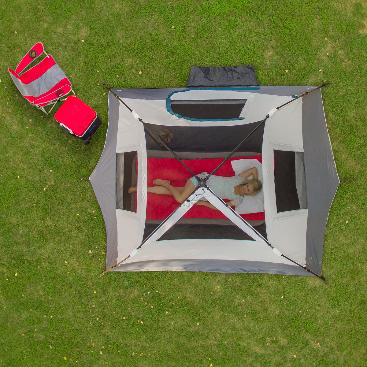 6-Person Instant Cabin Tent with LED Light L95859