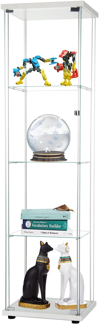 4-Shelf Glass Display Cabinet with Door B8253
