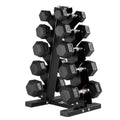 5, 8, 10, 12 and 15 Pound Hexagonal Dumbbell Weight Set with Rack W769