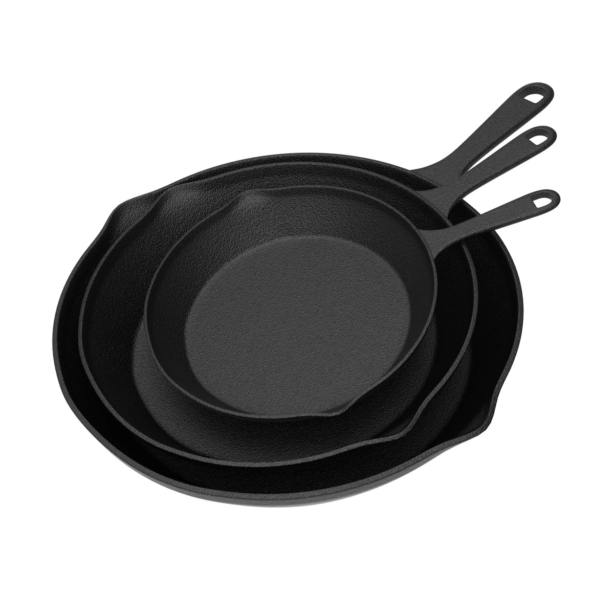 Cast Iron Pre-Seasoned Nonstick Skillets Set of 3 P3670
