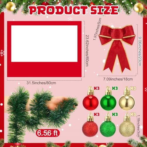 21 Pcs DIY Christmas Photo Booth Props Picture Frame 32" x 24" P33682