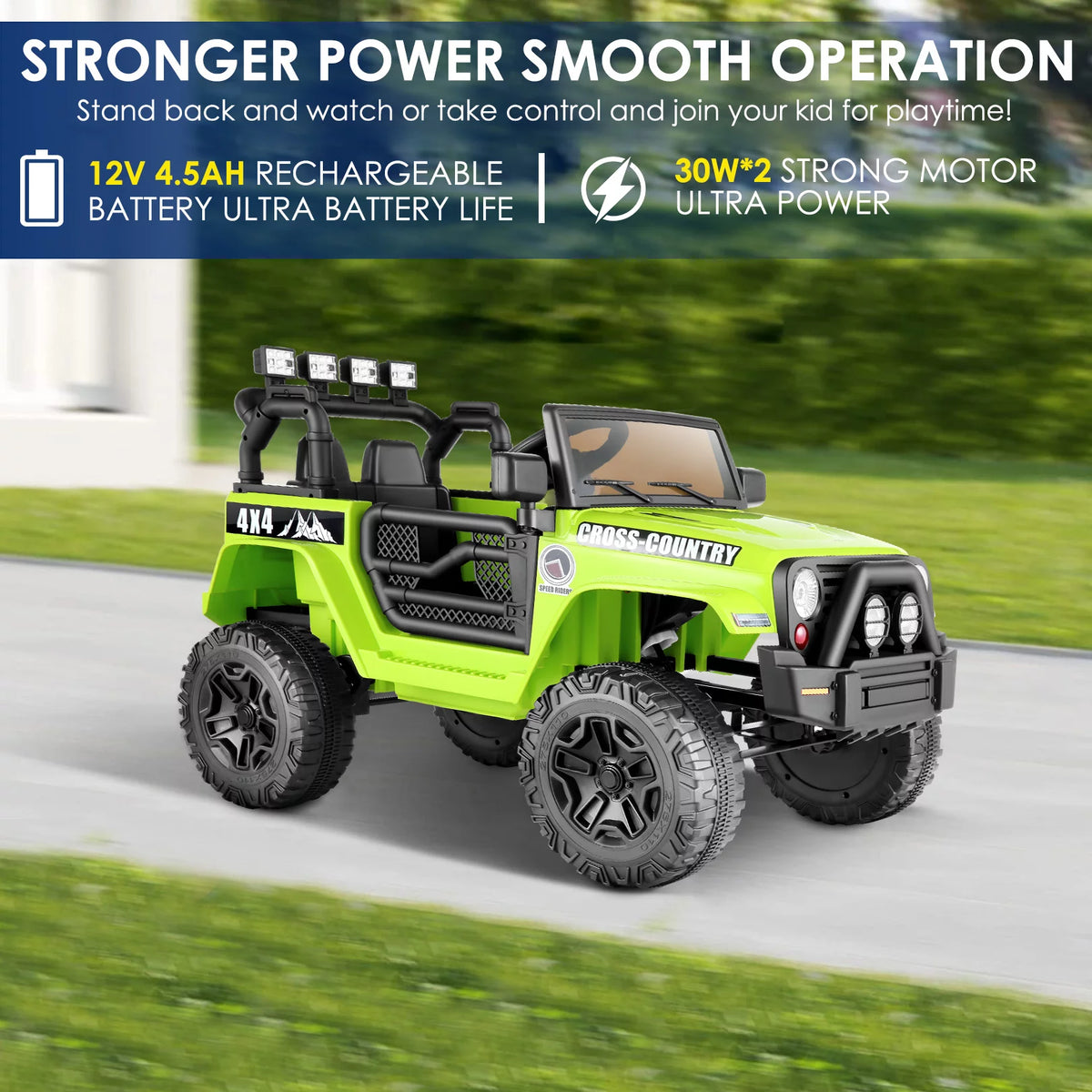 12V Green Kids Ride On Truck with Remote Control R265