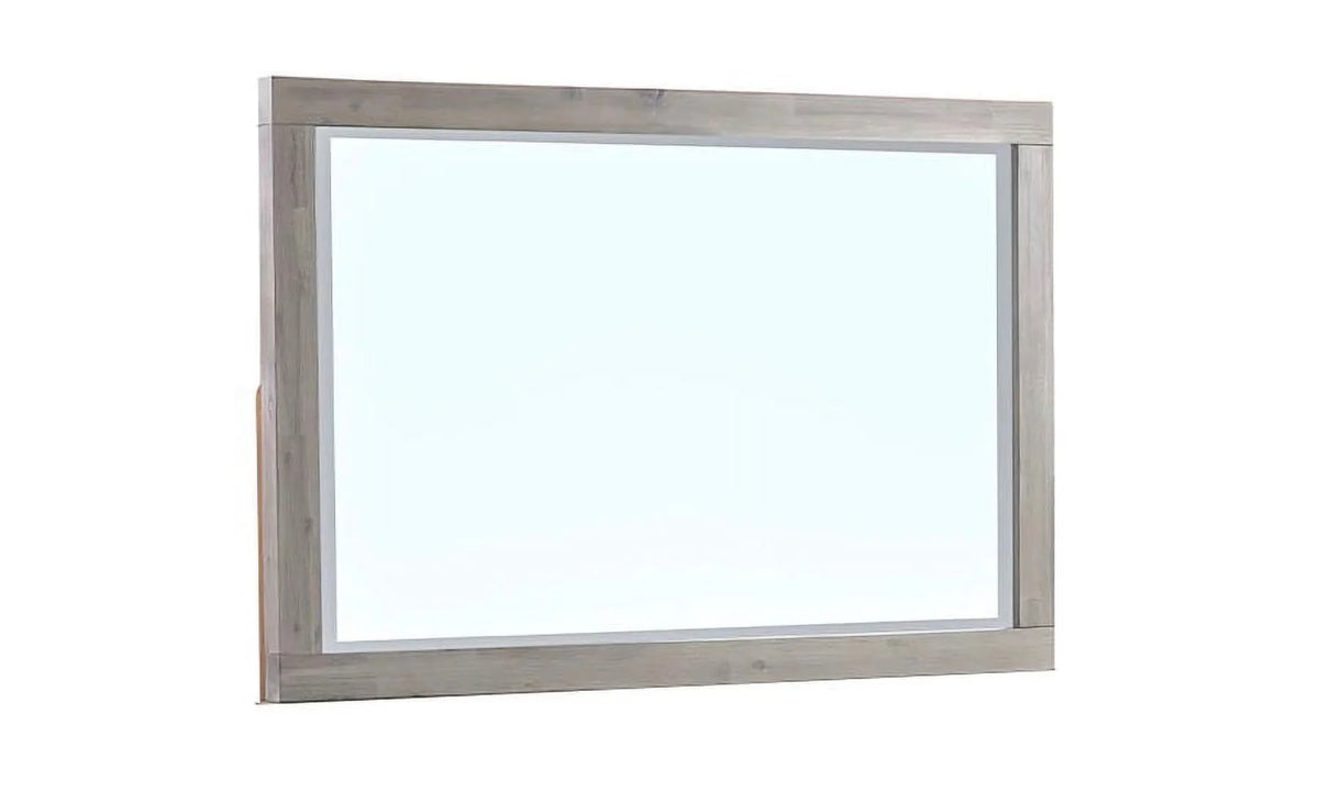 Gray Rectangular Dresser or Hanging Mirror C6866