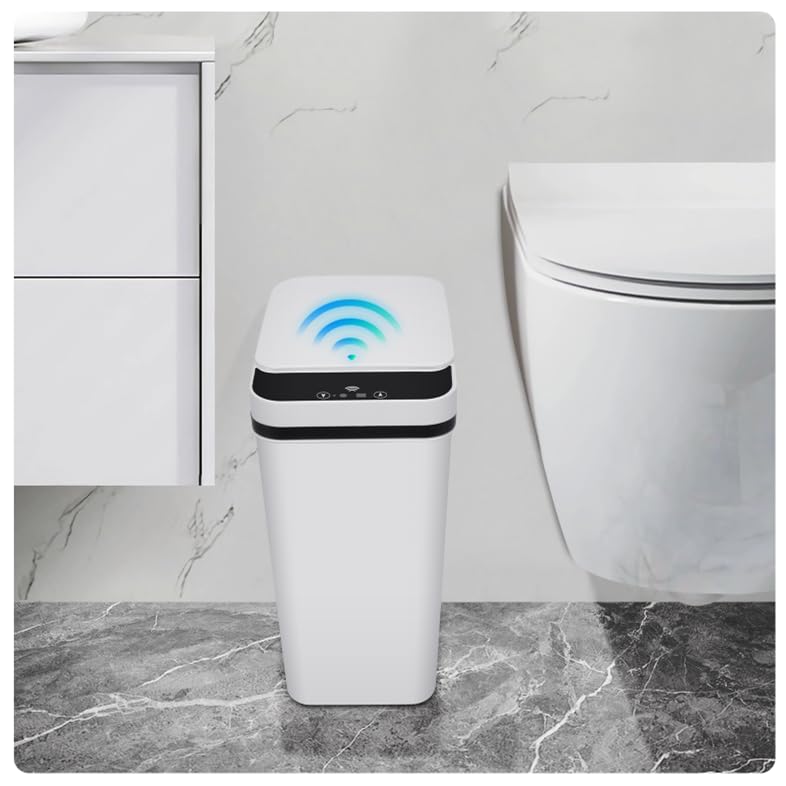 2 Pack 2.4 Gallon Black Touchless Trash Can N1152