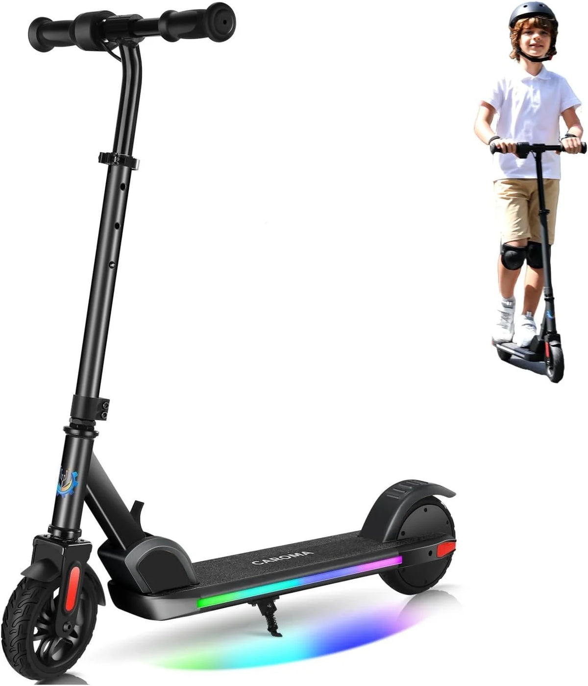 Kids Electric Scooter, Adjustable Speed and Handlebar Q67587