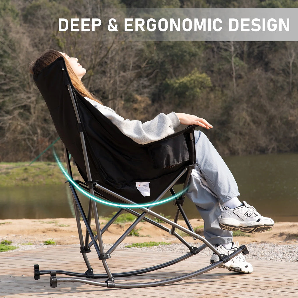 Folding Rocking Camping Chair with Carry Bag A9407