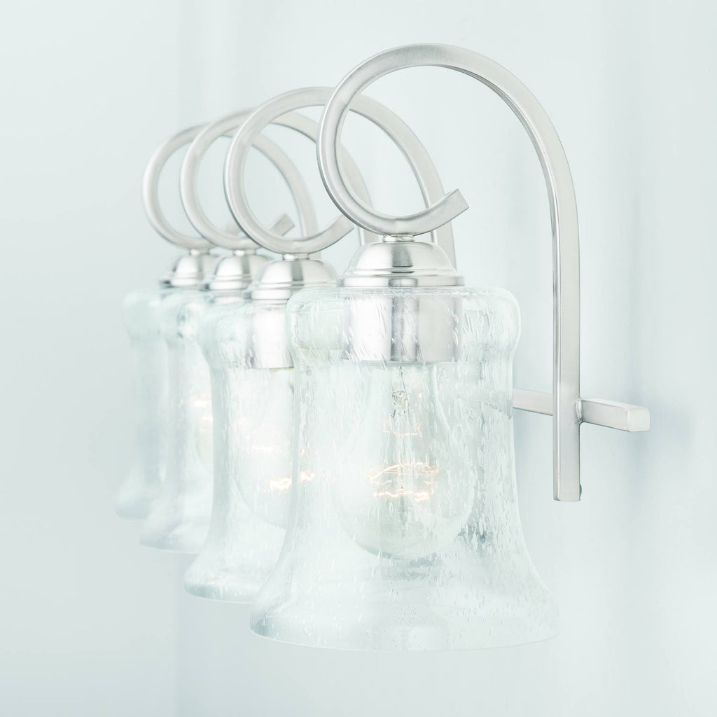 4 Light Brushed Nickel Vanity D878